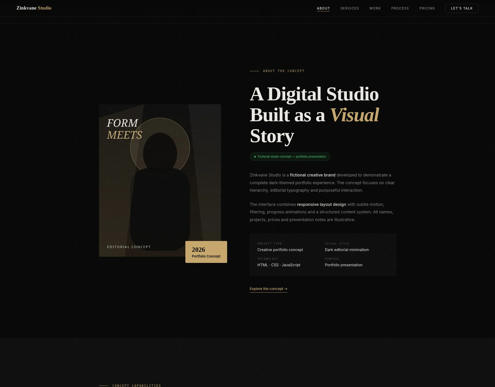 Digital Studio — Creative Portfolio Website Concept