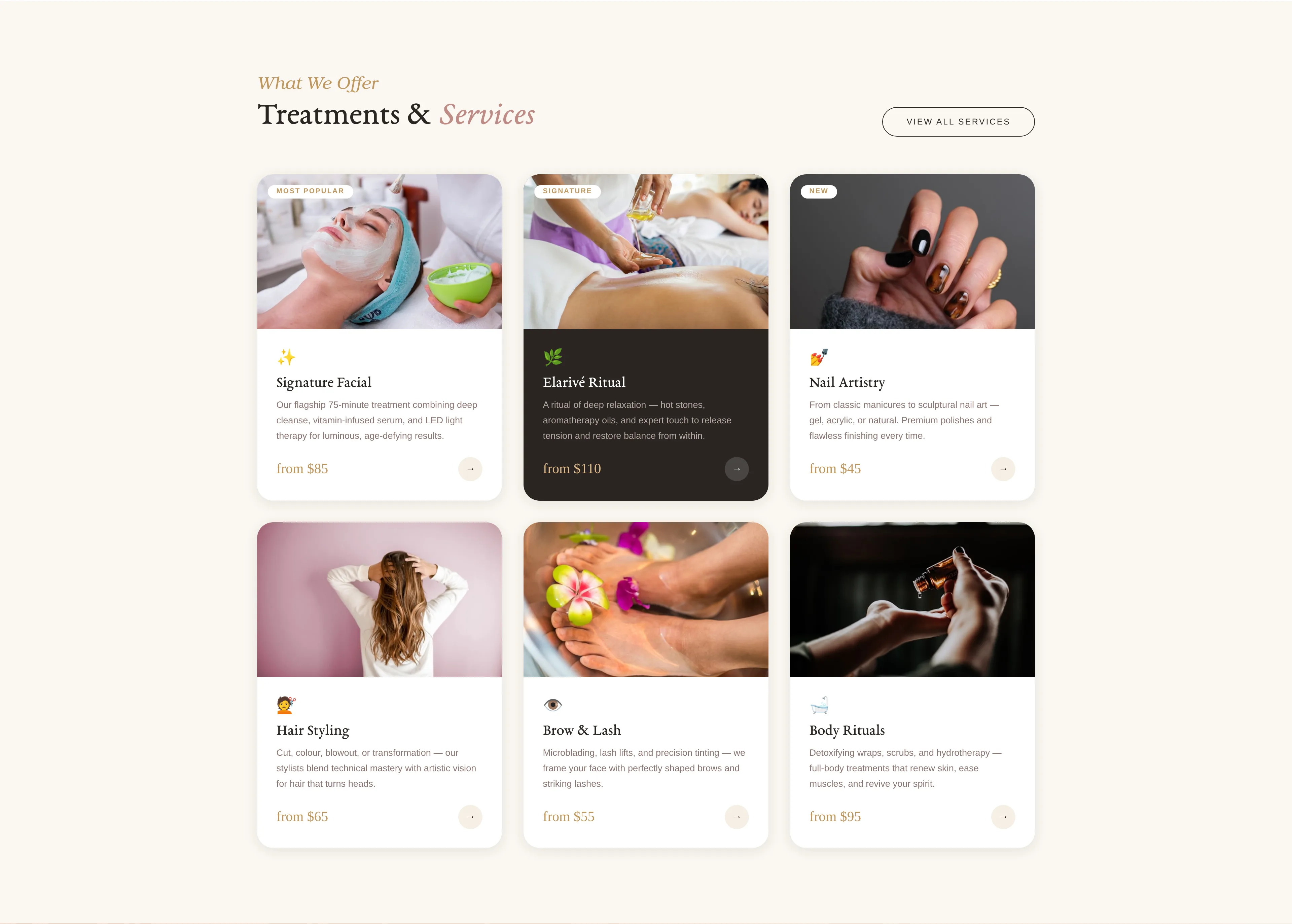 Elarivé Beauty - Premium Beauty Website Concept