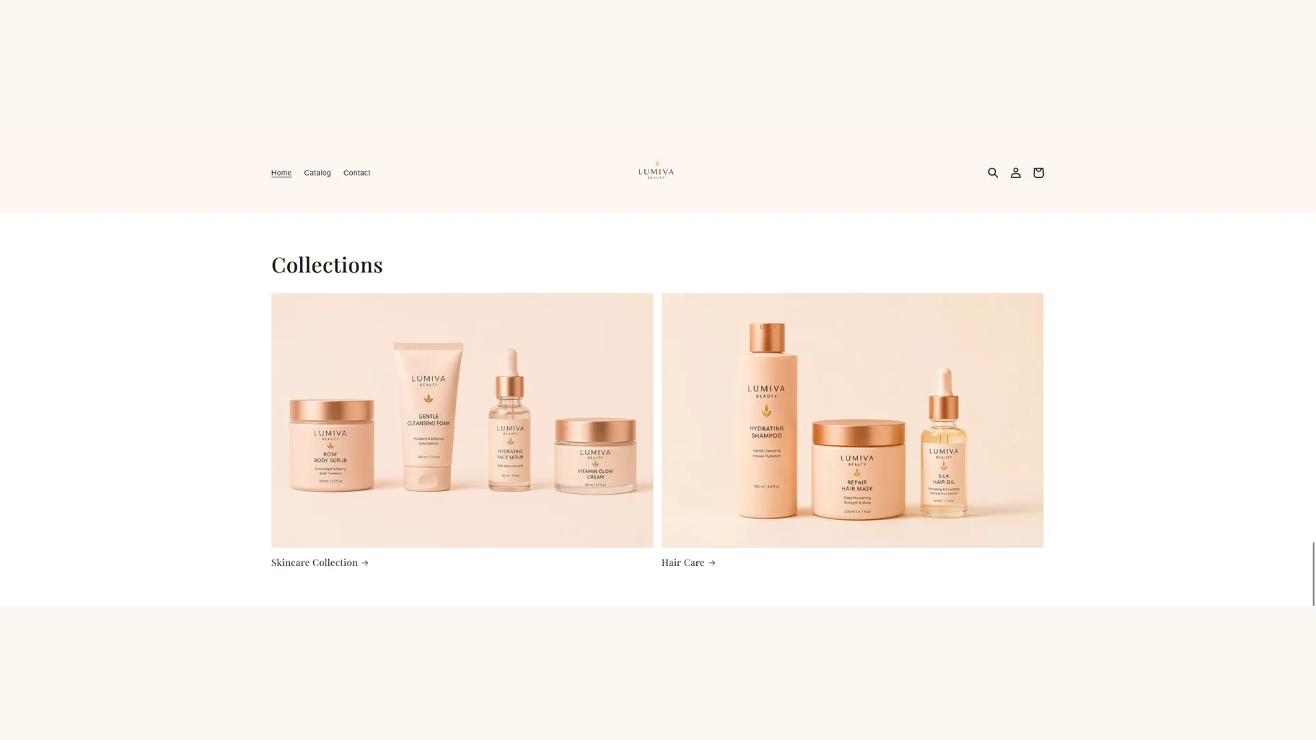 Lumiva Beauty — Shopify Skincare E-commerce Store