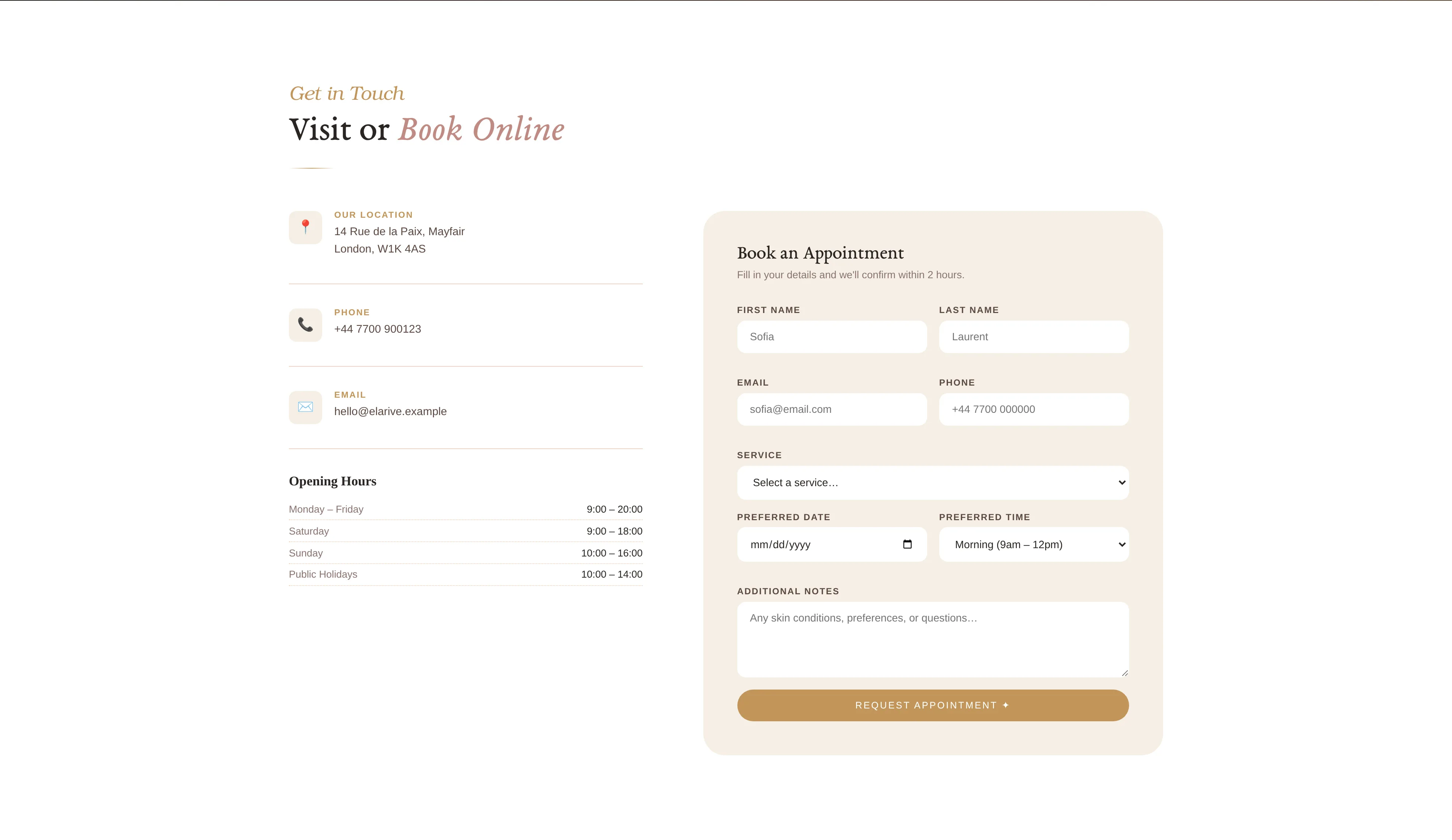 Elarivé Beauty - Premium Beauty Website Concept
