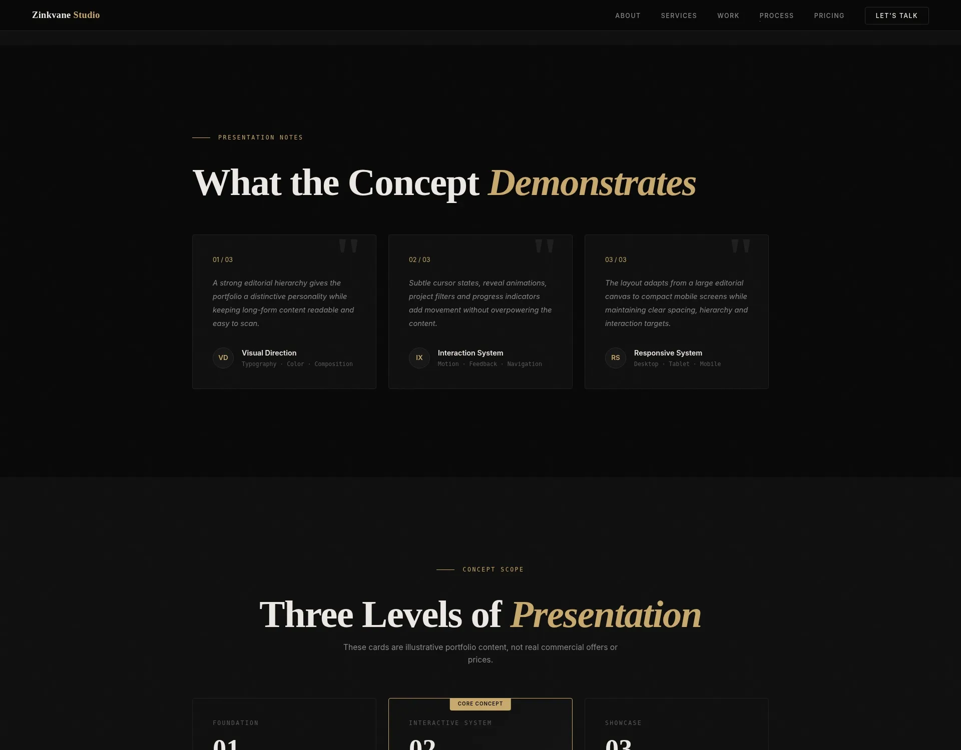 Digital Studio — Creative Portfolio Website Concept