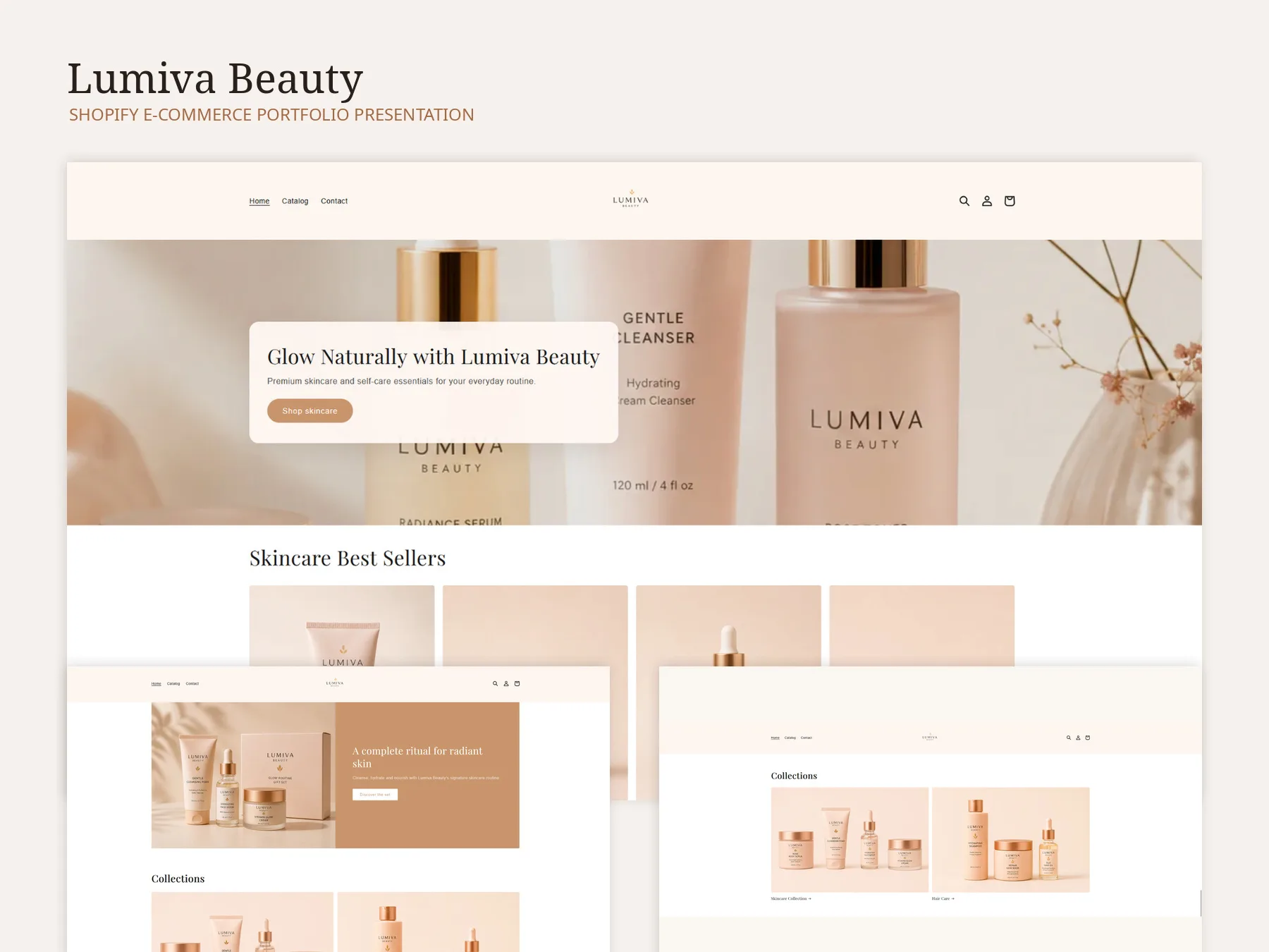 Lumiva Beauty — Shopify Skincare E-commerce Store